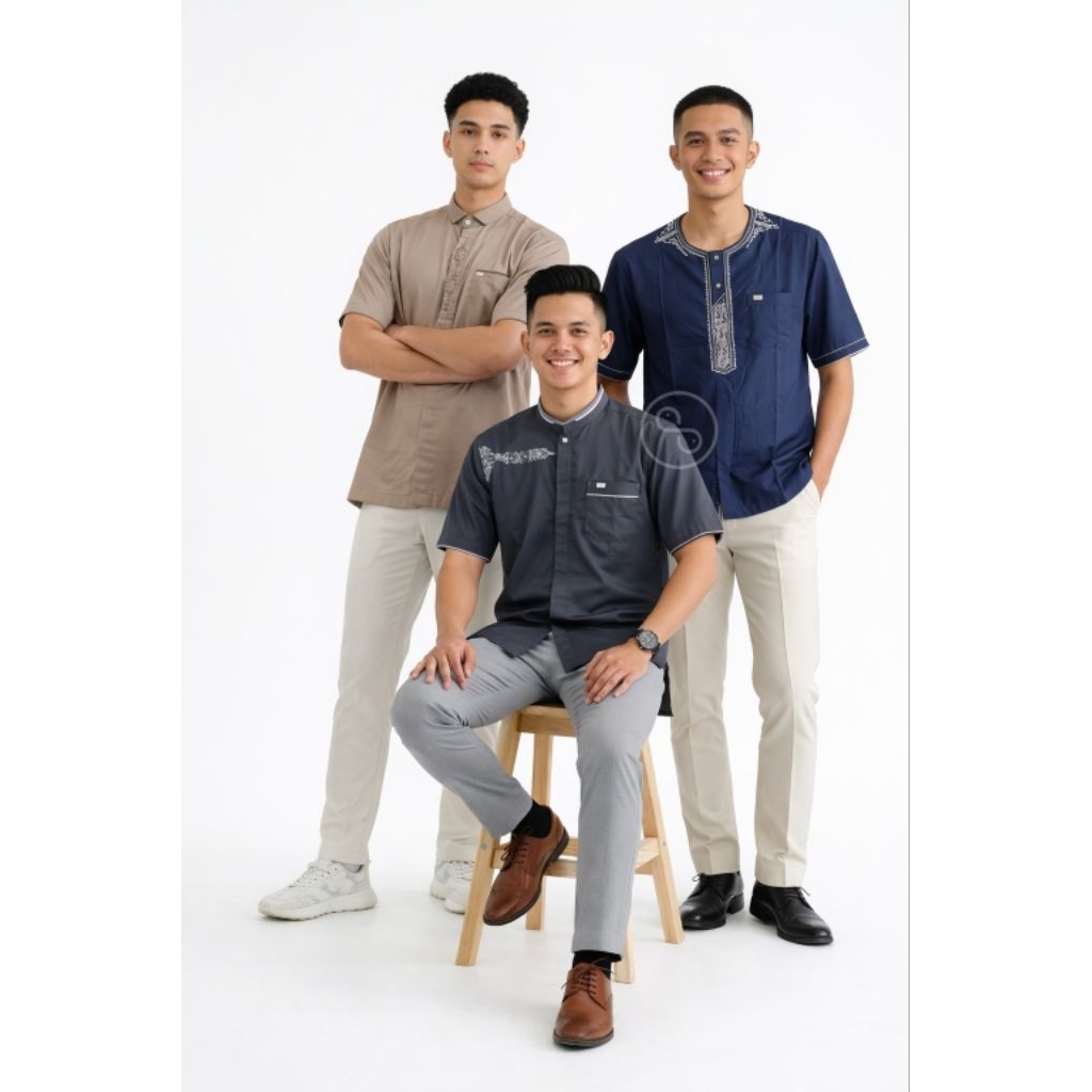 Koko Syamil Lengan Pendek Warna