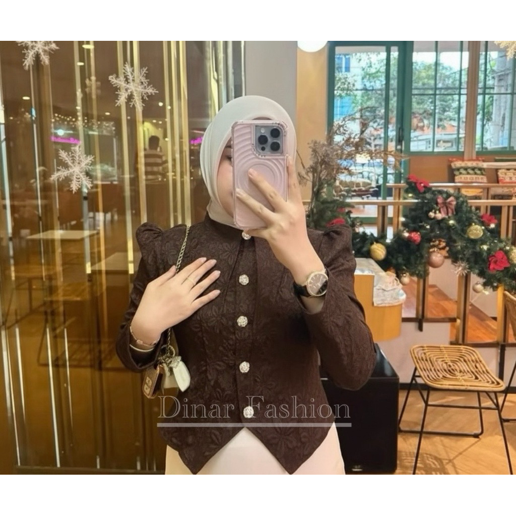 Flower Blouse Korean Look - Atasan Motif Bunga - Atasan Wanita