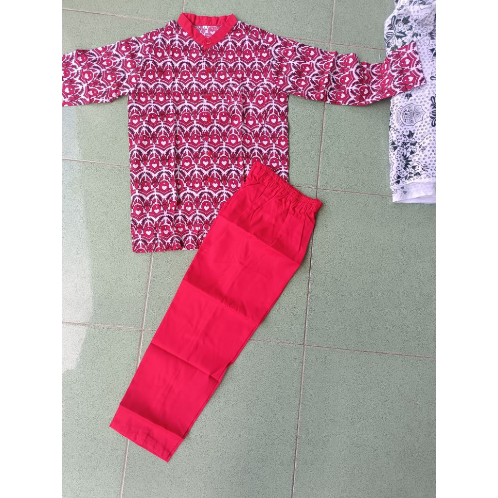 BATIK SETELAN CELANA BAJU SERAGAM RA/TK/TPA/TPQ/MD/MADRASAH DINIYAH/ANAK ANAK