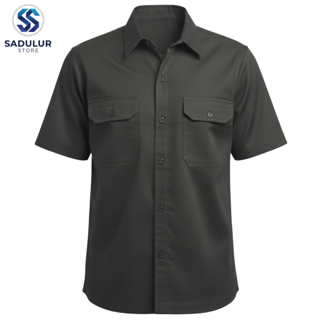 Kemeja Workshirt Pria Lengan Pendek / Kemeja Workshirt / Kemeja Workshirt Pria Polos Premium