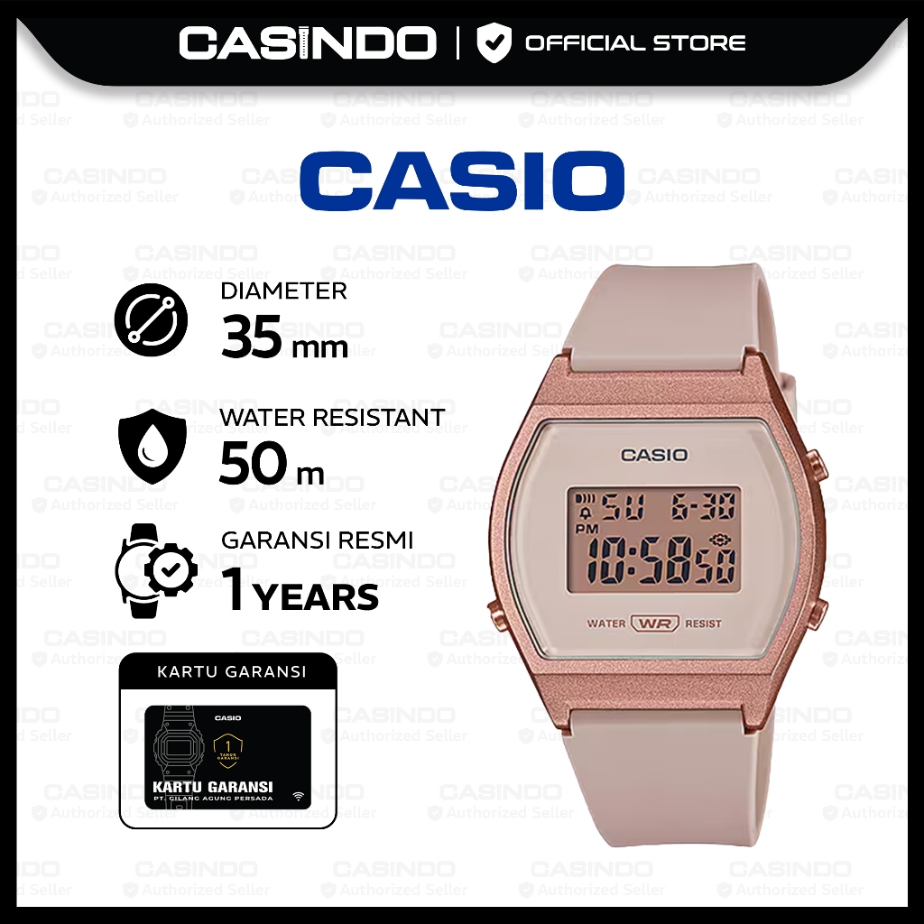 CASIO Jam Tangan Pria/Wanita Analog Digital LW-204-4ADF