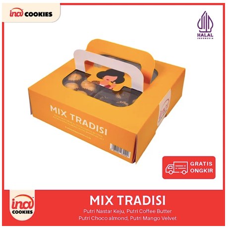 INA COOKIES Malang Mix Tradisi Kue Kering Premium Nastar Coffee Butter Choco Almond Mango Velvet
