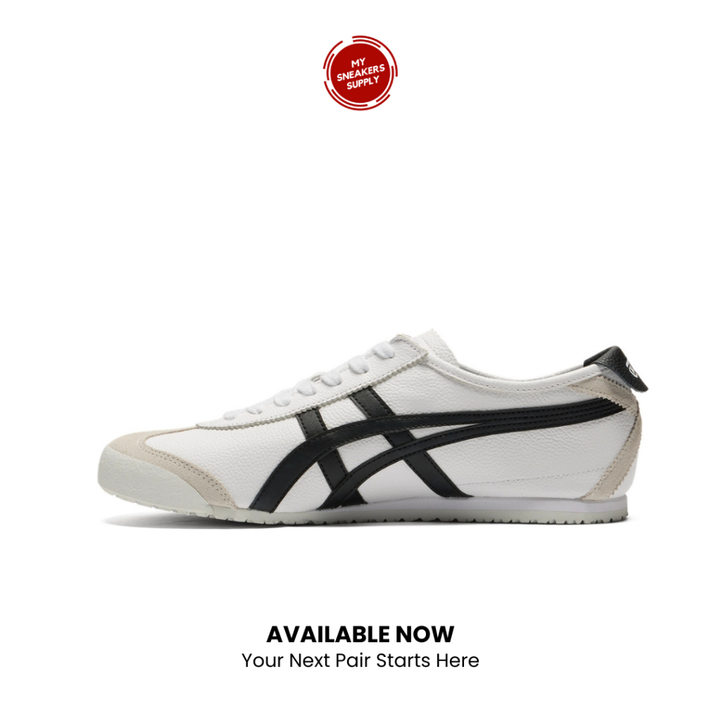 Sepatu Sneakers Onitsuka Tiger Mexico 66 SD White Black  - [1183A201 126] [BARU]