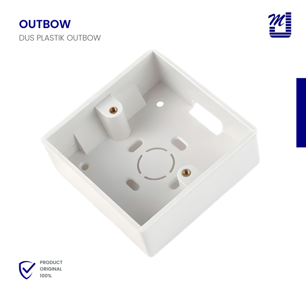 Rumah Saklar / Stopkontak Luar Tembok (Outbow Box) Persegi Putih
