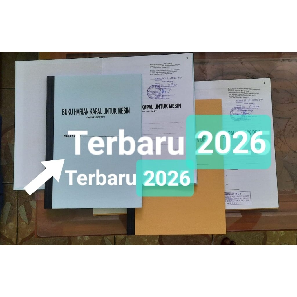 1set Deck Engine log book - TERBARU 2026 - Dek log book dan Engine log book - Jurnal Deck dan Jurnal