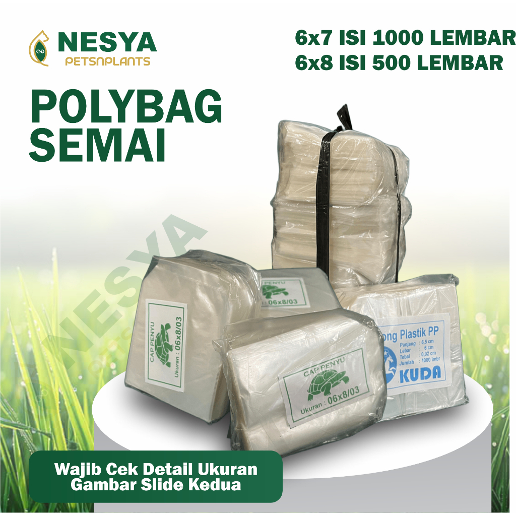 Plastik Semai Polybag Polibag Semai PP Polibag Kecil ukuran 6x7 6x8
