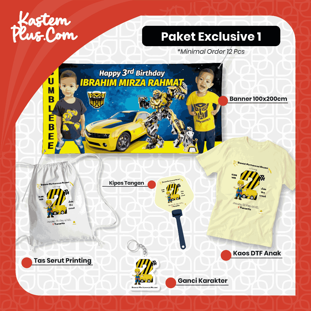 Hampers Ultah Custom untuk Anak FREE Banner Paket Souvenir Ulang Tahun Custom