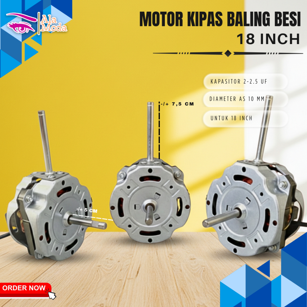 ALAMODA Dinamo Kipas BESAR Baling-Baling Besi / Mesin Kipas Angin 18 INCH