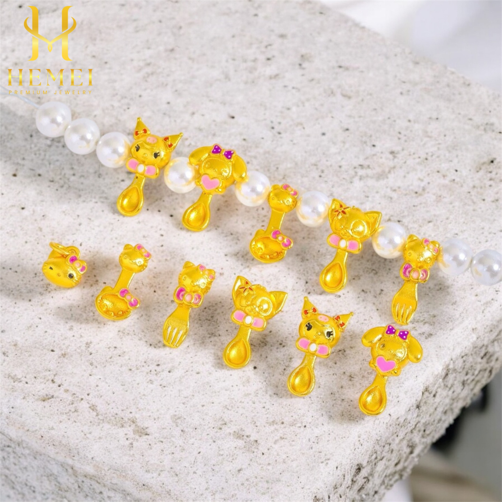 Hemei LT02 Liontin Kuromi Liontin HK Liontin Anak Anak Liontin Emas Palsu