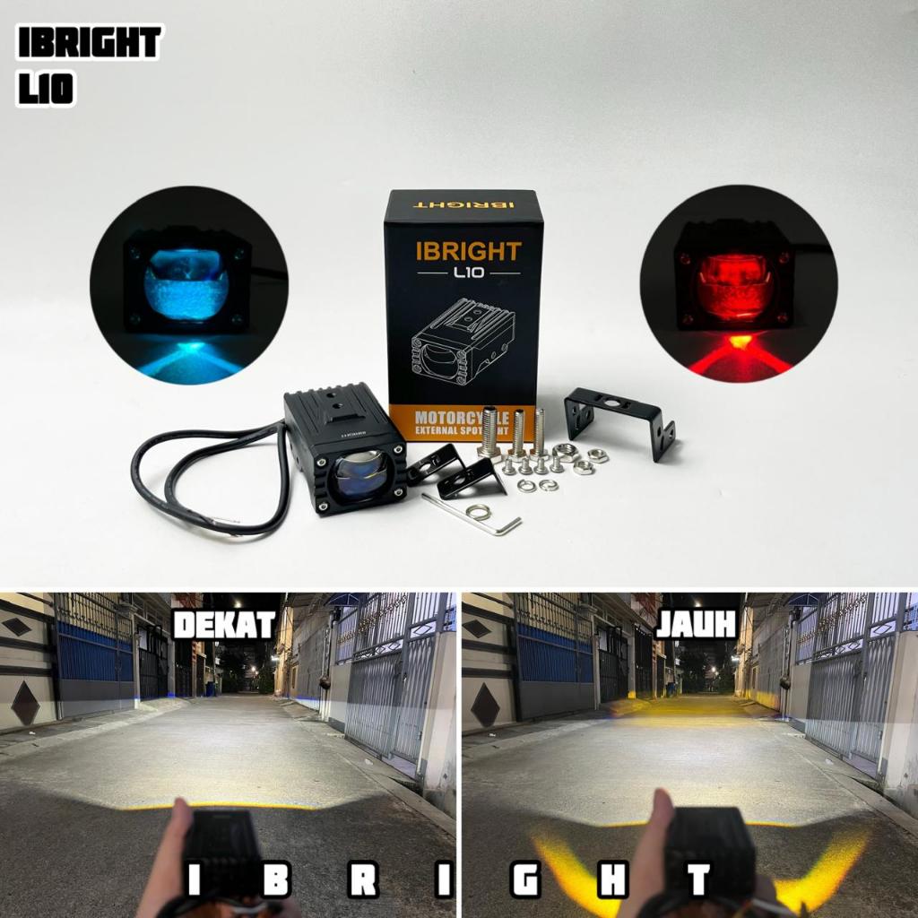 IBRIGHT L10 - Lampu Tembak Biled Blue Lens