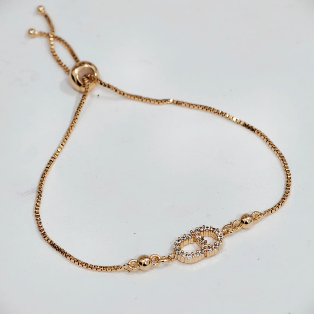 Gelang Wanita Serut Lapis Emas Perhiasan Aksesoris (CD)