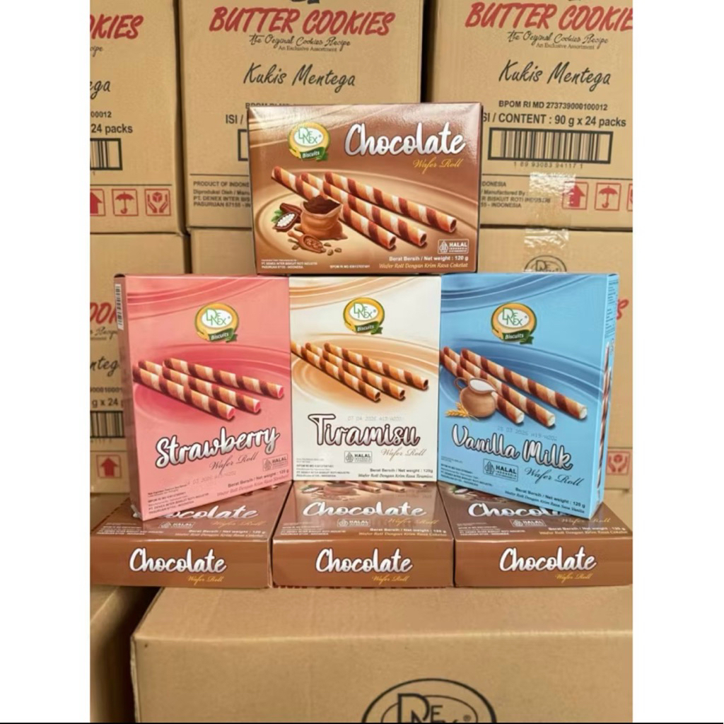Denex Wafer  Roll 100GR 1 Dus Isi 24 Snack Hajatan