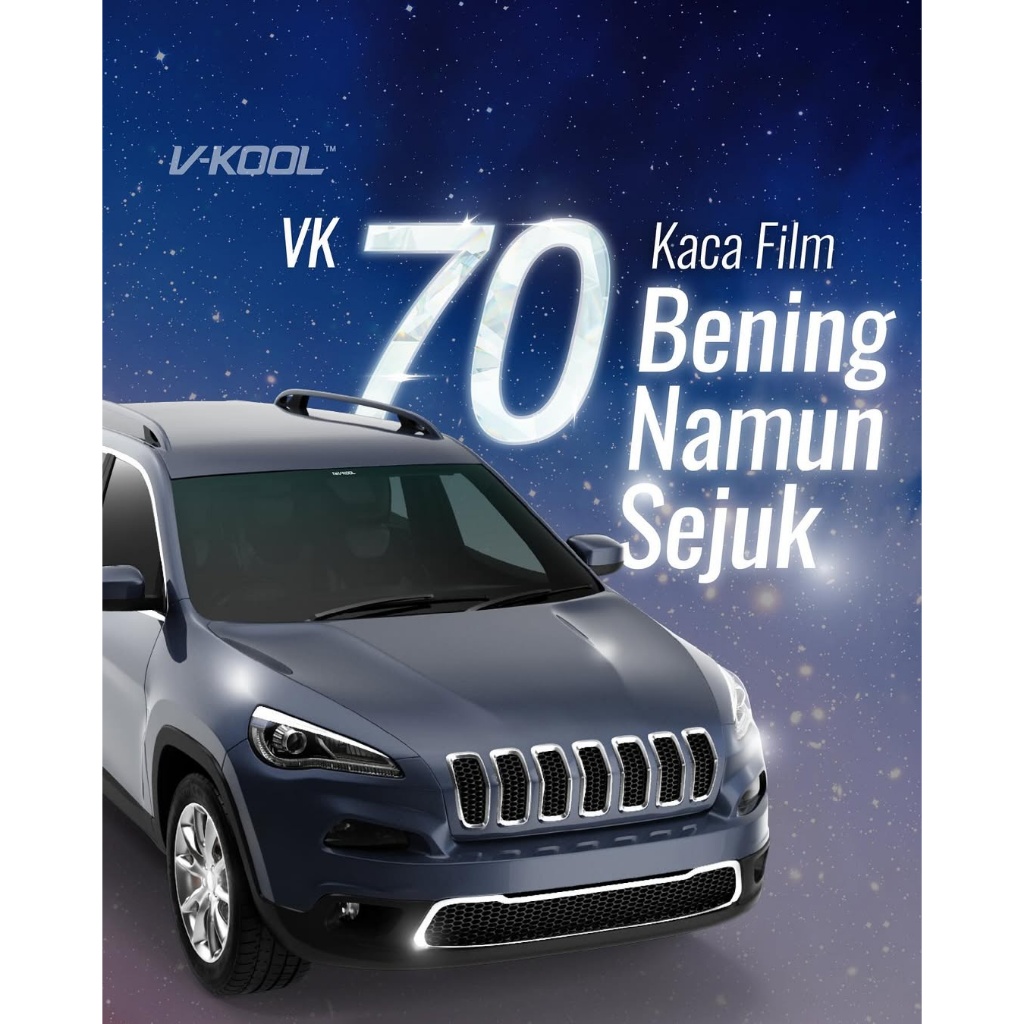 Kaca Film V-KOOL Diamond Series TOYOTA INNOVA ZENIX Depan VK70