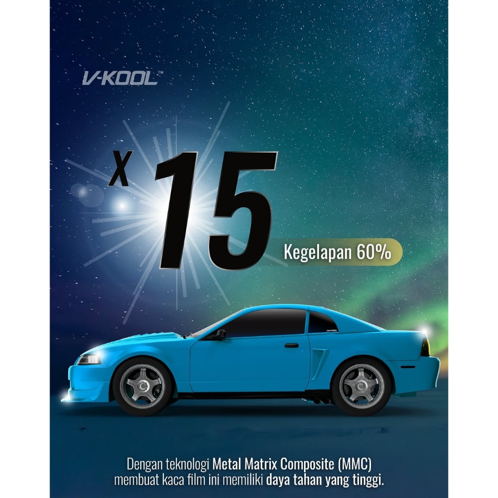 Kaca Film V-KOOL Diamond Series TOYOTA FORTUNER VRZ >2016 SKKB X15