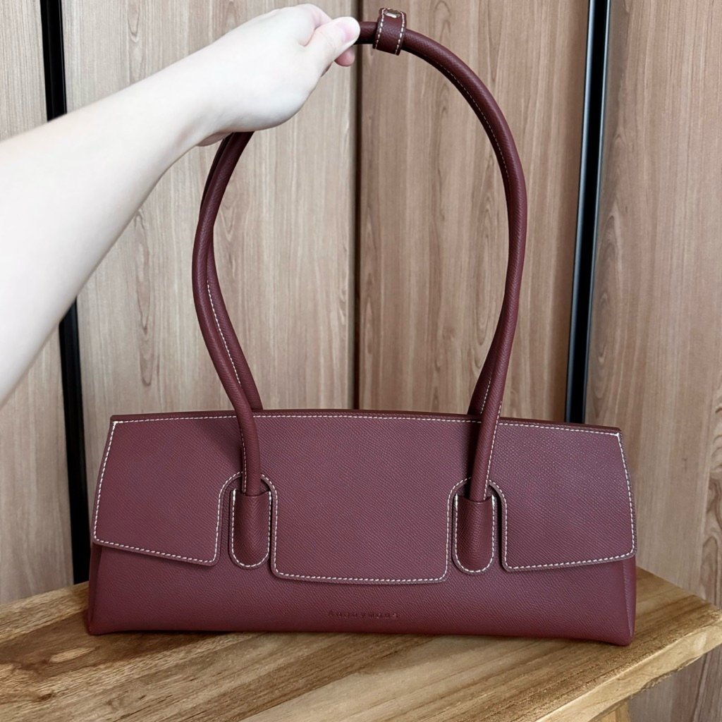 ‼️ ANONYMOUS x VALERIE DEWI NOEL BORDEOUX ‼️EAST WEST TAIGA LEATHER BAG Tas Kulit Sapi Cow Asli Kula