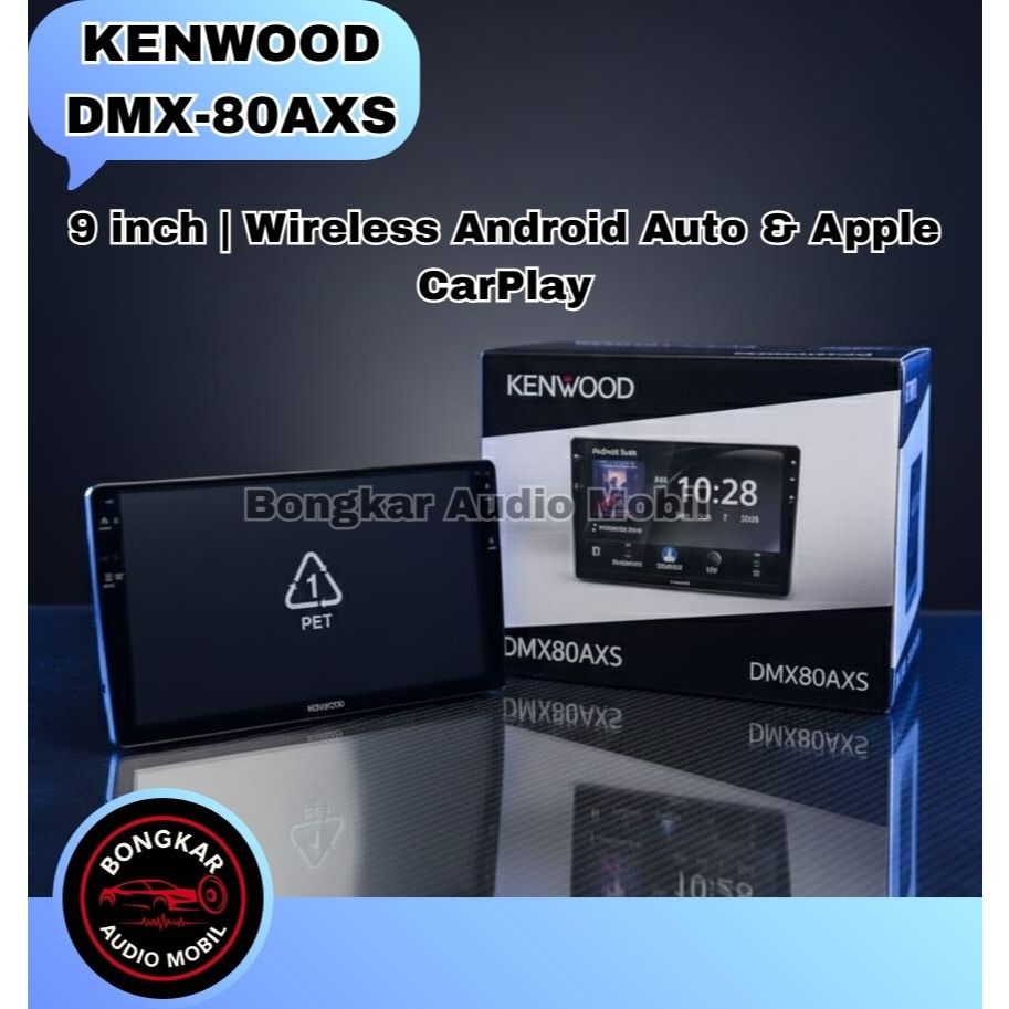 KENWOOD DMX-80AXS Head Unit 9" Inch Double Din Tape Audio Mobil DMX80AXS 80AXS