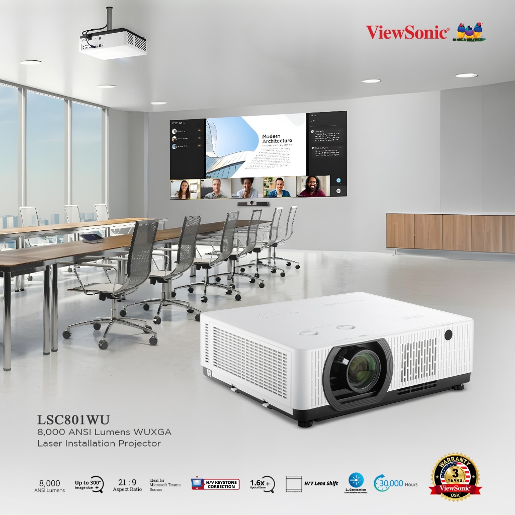 Projector Laser ViewSonic LSC801WU 8000 Lumens WUXGA Installation