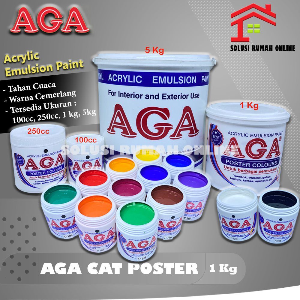 Cat AGA Poster Acrylic / Akrilik / Dekor / Gabus Lukis 1 Kg / Water Based