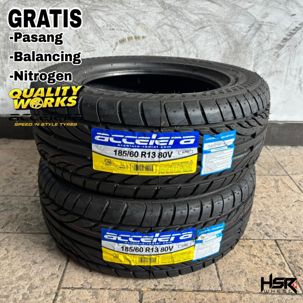 BAN MOBIL 185 60 R13 ACCELERA ALPHA - BAN MOBIL RING 13 UKURAN 185/60 R13 TUBLLES