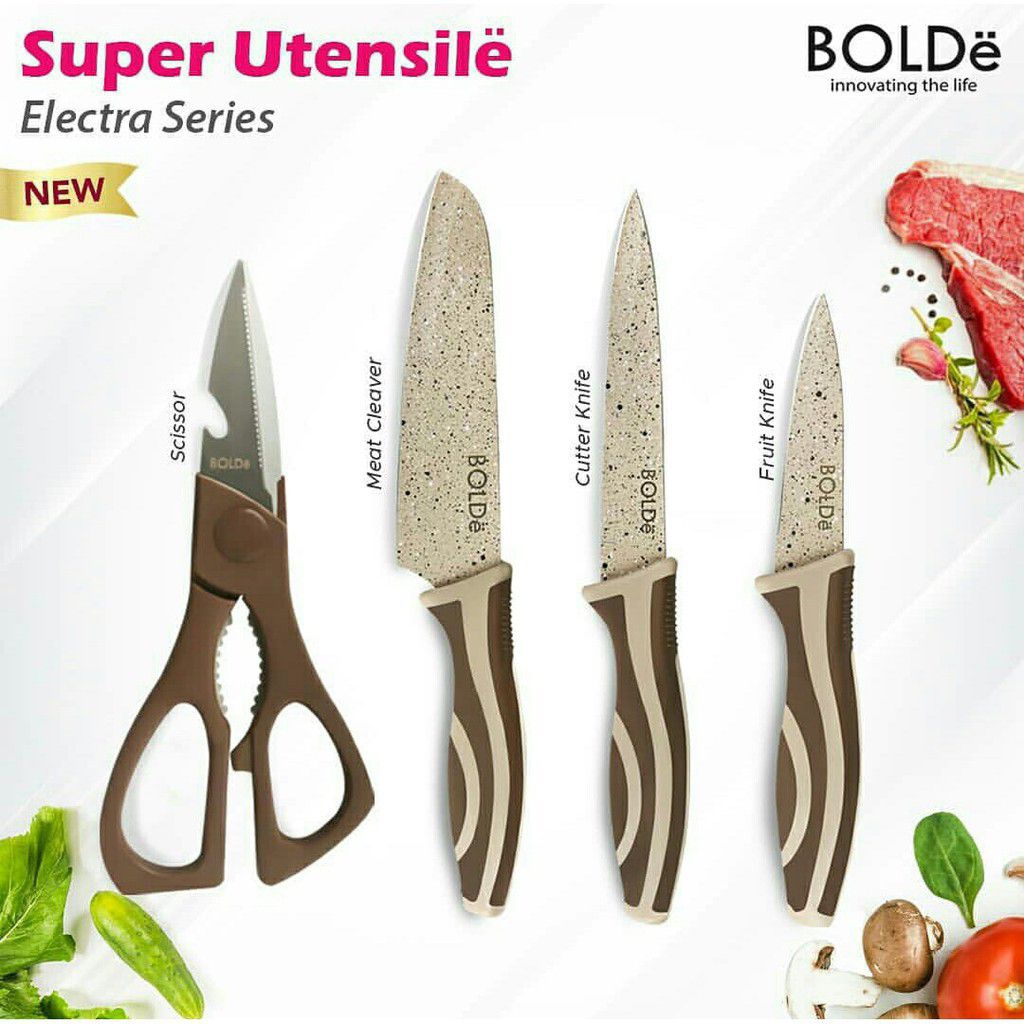 BOLDE Pisau Dapur Set Bolde Super Utensile Electra Series