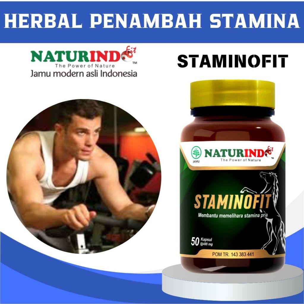 Jamu Naturindo Staminofit Herbal Memelihara Menjaga Stamina Kesuburan Pria Bisa COD 50 Kapsul
