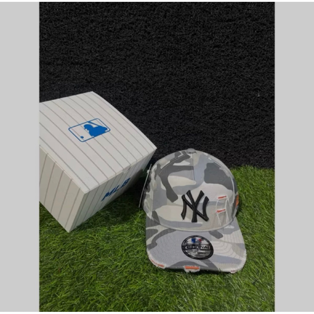 Topi Ny Loreng Grey sobek Topi Baseball Premium