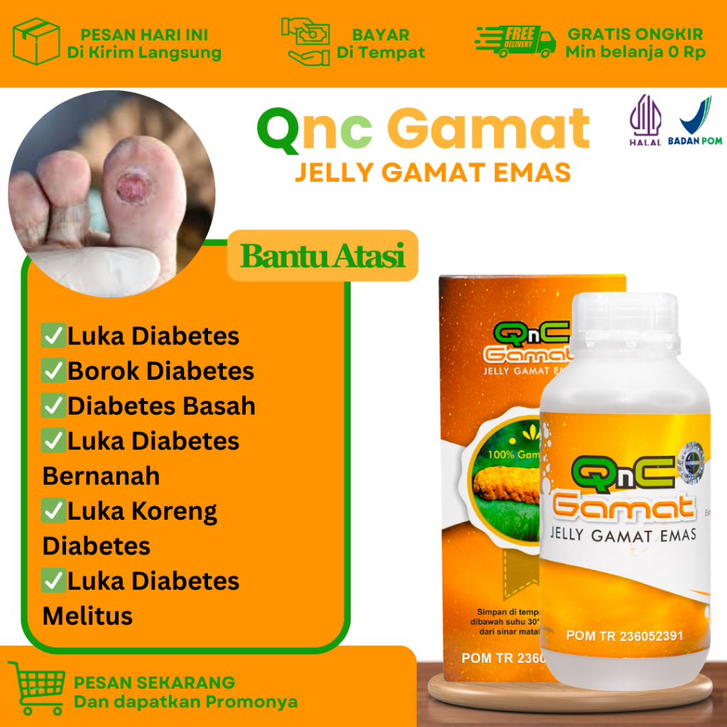 Obat Untuk Luka Diabetes, Luka Koreng Diabetes, Diabetes Basah, Luka Diabetes Bernanah, Borok Diabet