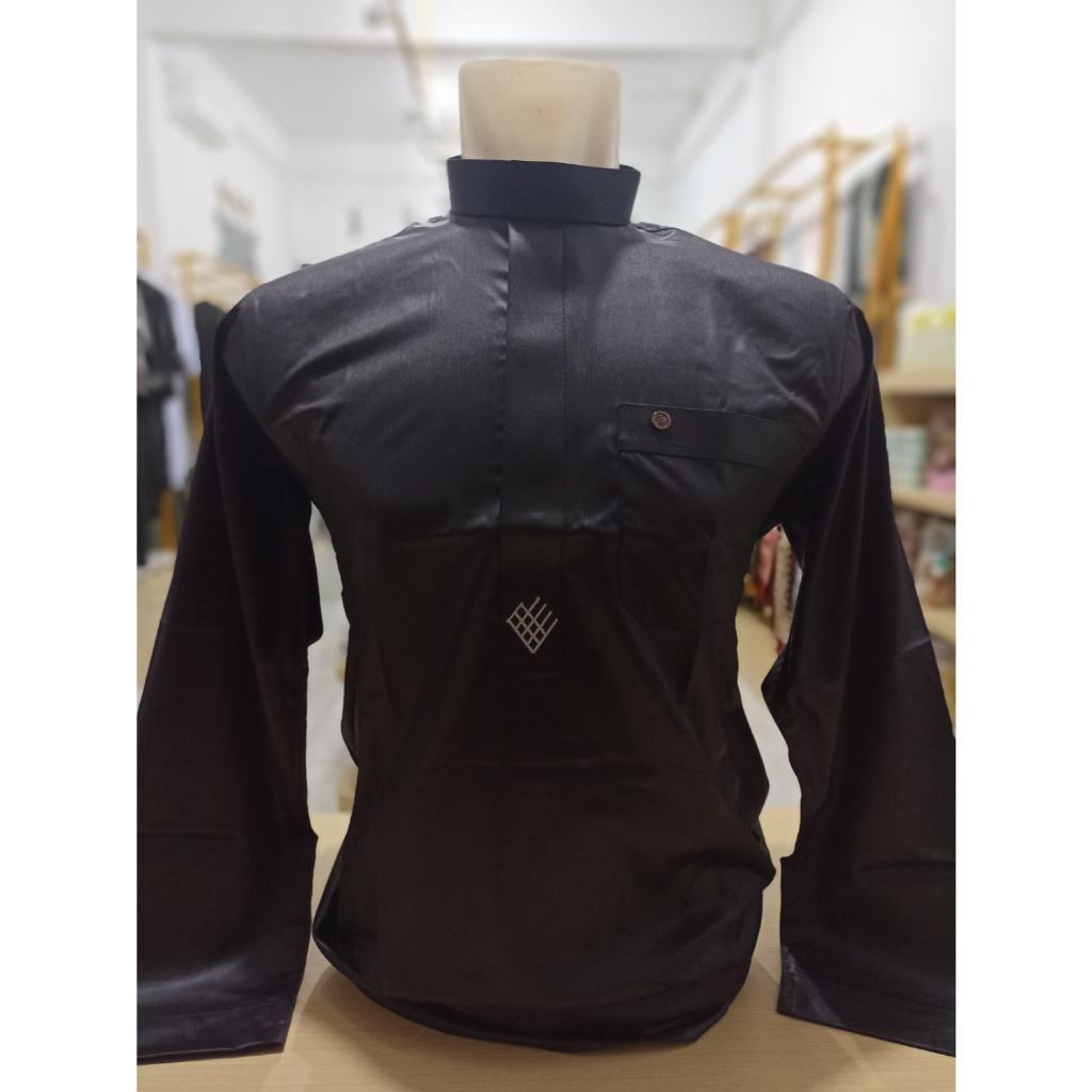 Koko HQS Pria Semi Gamis Kerah Shanghai Resleting Depan