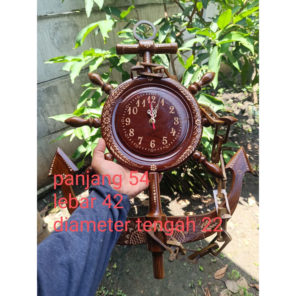 jam jangkar antik ukuran besar #jam kayu jati