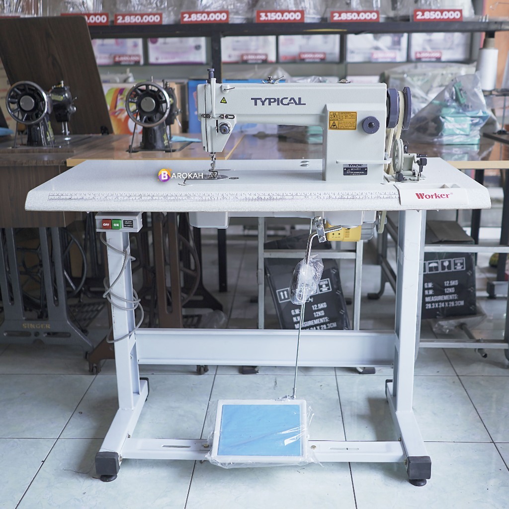 JUAL RUGI Mesin Jahit TYPICAL GC 6-28-1 Meja Kaki Dinamo Servo / Dinamo Servo Mesin Jahit Typical