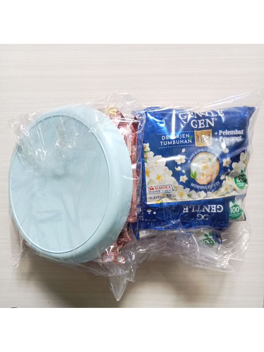 BELI 6 GRATIS 1,GENTLE GEN 80 ML,GRATIS 1 PIRING, ISI 14 SACHET, GENTLE GEN PROMO.