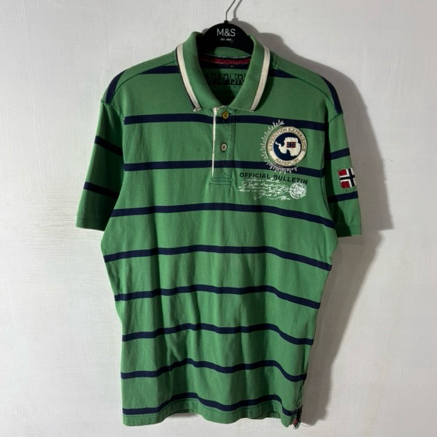 POLO SHIRT NAPAPIJRI HIJAU STRIPE