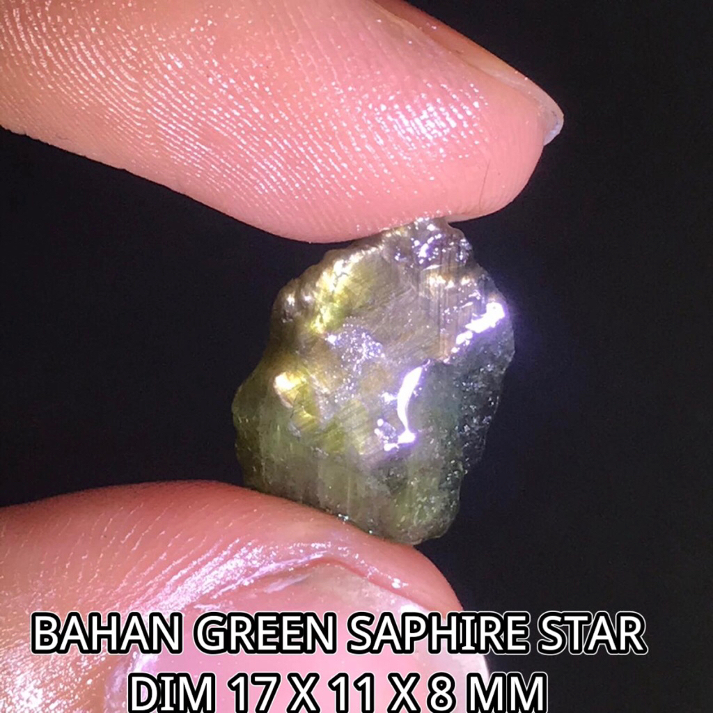 BAHAN GREEN SAPHIRE STAR DIM 17 X 11 X 8 MM