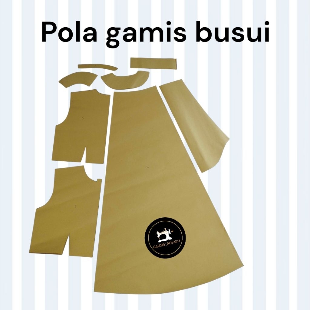 pola gamis busui,pola gamis dewasa(pola instan)