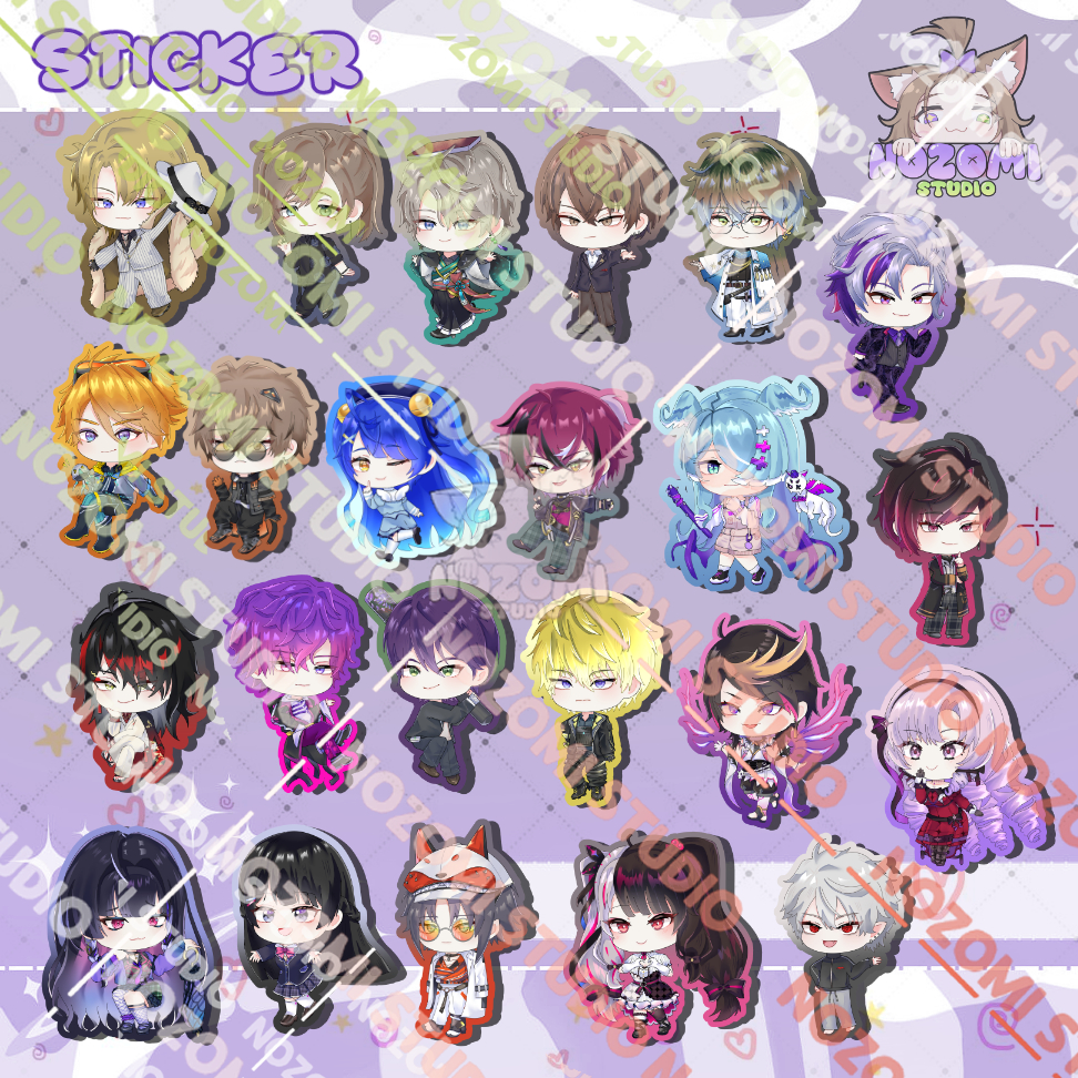 STICKER GLITTER VTUBER NIJISANJI