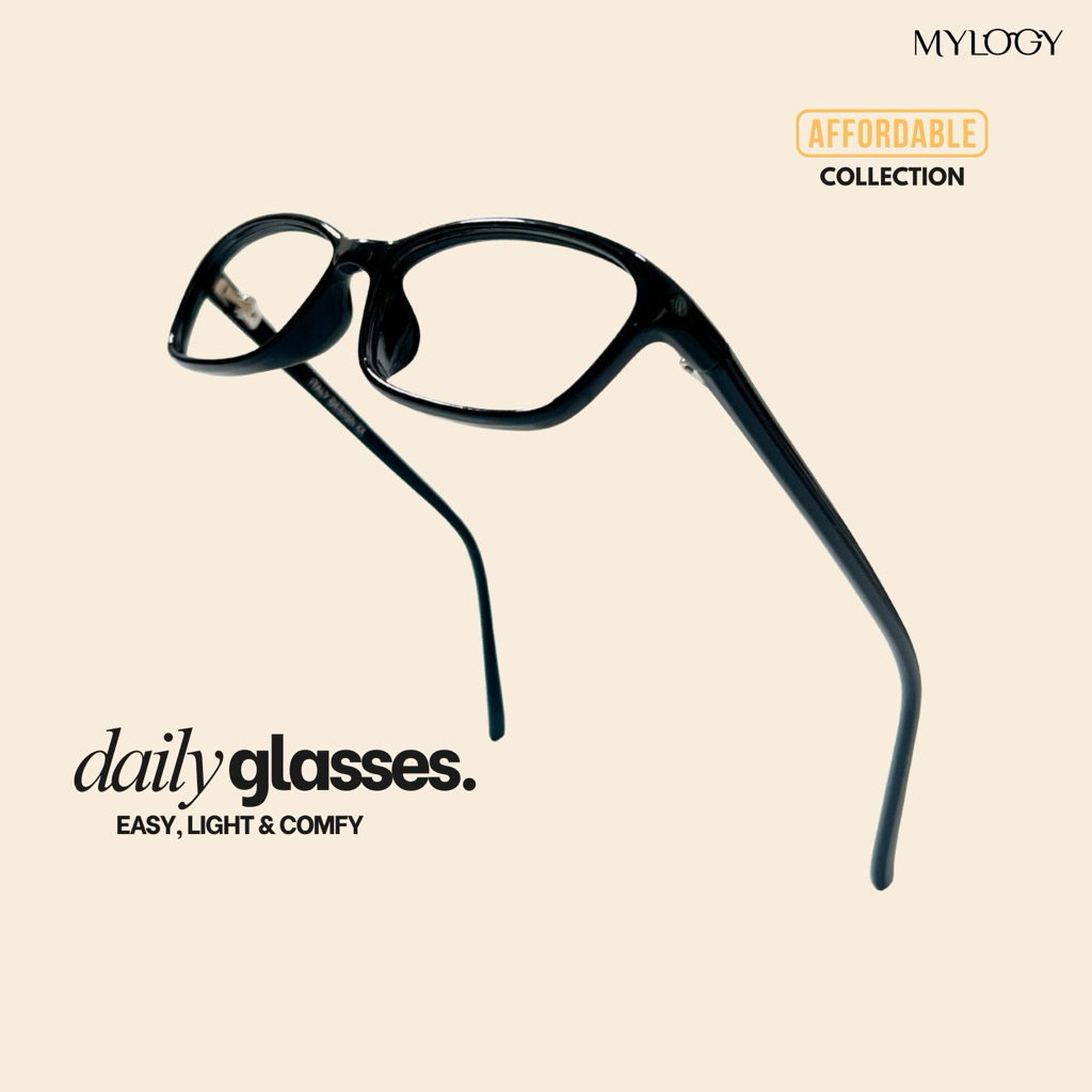 MYLOGY - DILO | Frame Kacamata Persegi Wajah Kecil | Kacamata Minus / Plus / Silinder Wanita