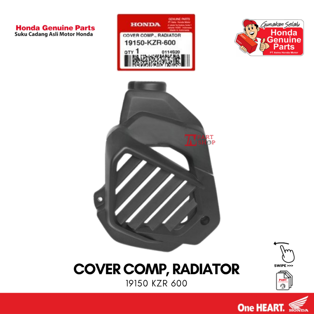 Cover Radiator (Cover Comp. Radiator) - Vario 125 Techno Fi / 19150-KZR-600