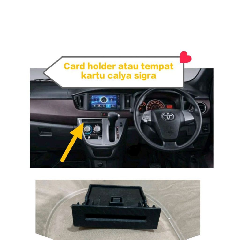 Card holder atau tempat penyimpanan kartu mobil Calya Sigra ori