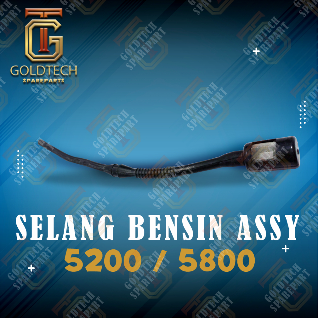 {GT} Selang Bensin Assy 5200/5800 NIXON Sparepart Chainsaw Senso Sinso Mesin Gergaji Pohon