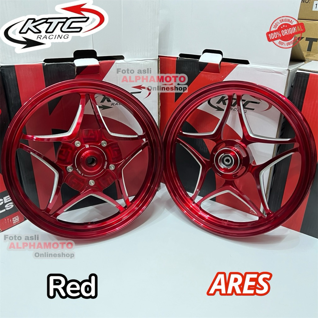 Velg KTC CNC ARES Ring 14 Lebar 185/215 – Mio 110 125 Vario 110 125 Beat Scoopy fi karbu Original