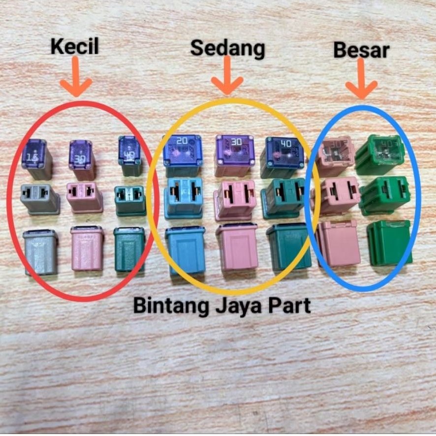 Original Sekring BESAR Universal Sekring Fuse center kotak  30A 40A-bintangjaya