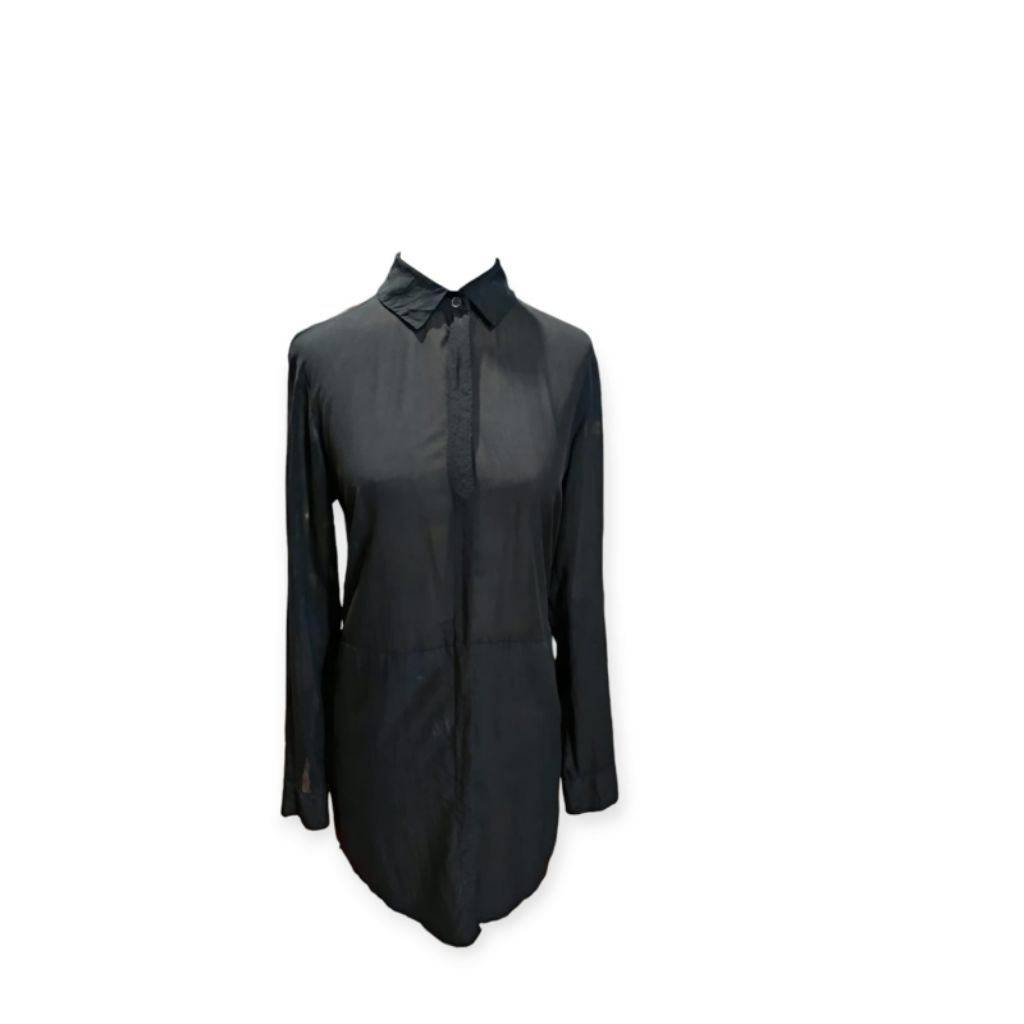 T Alexander Wang Black Long Blouse