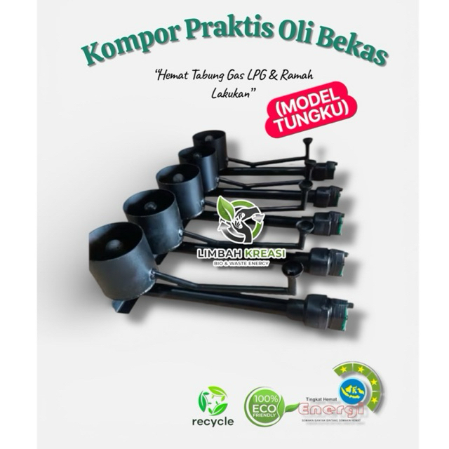 Kompor Oli Bekas Mini Tungku Hemat Murah Api Biru Non LPG Kompor Minyak Bekas