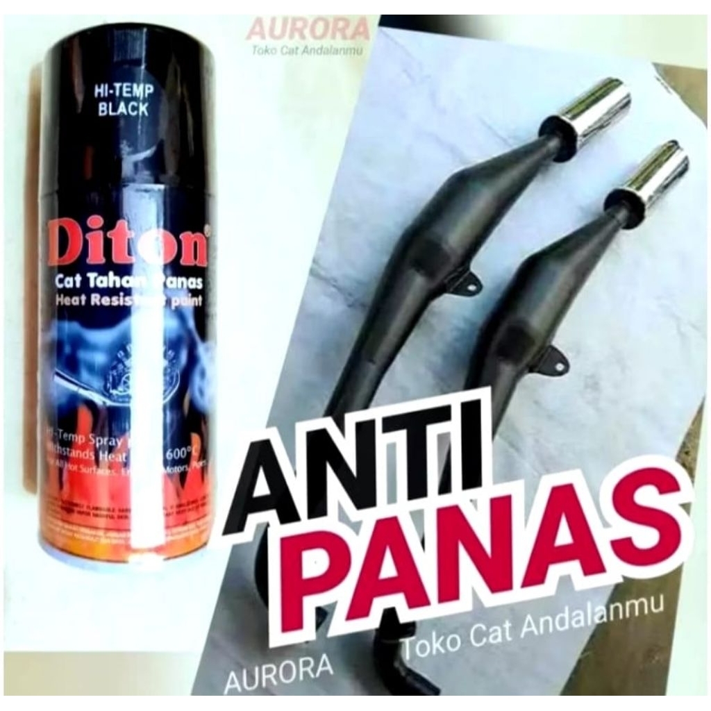 pilox anti panas DITON black dop hi temp black untuk knalpot knalpot kompor dll