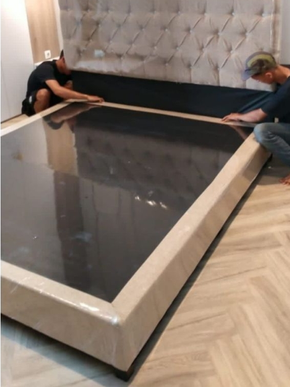 Dipan sandaran kasur kayu modern minimalis gratis ongkir