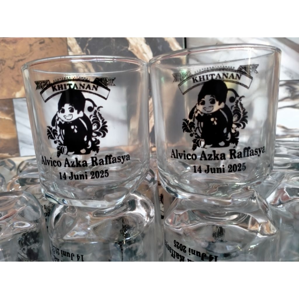 souvenir gelas psp/souvenir gelas kopi/gelas tanpa gagang/gelas unik sablon/souvenir gelas wedding