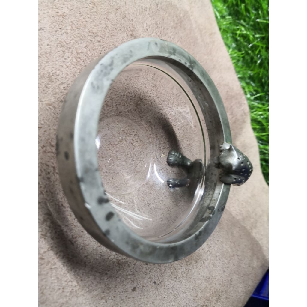 koleksi Diana Carmichael Vintage Pewter Trinket Dish Cheetah