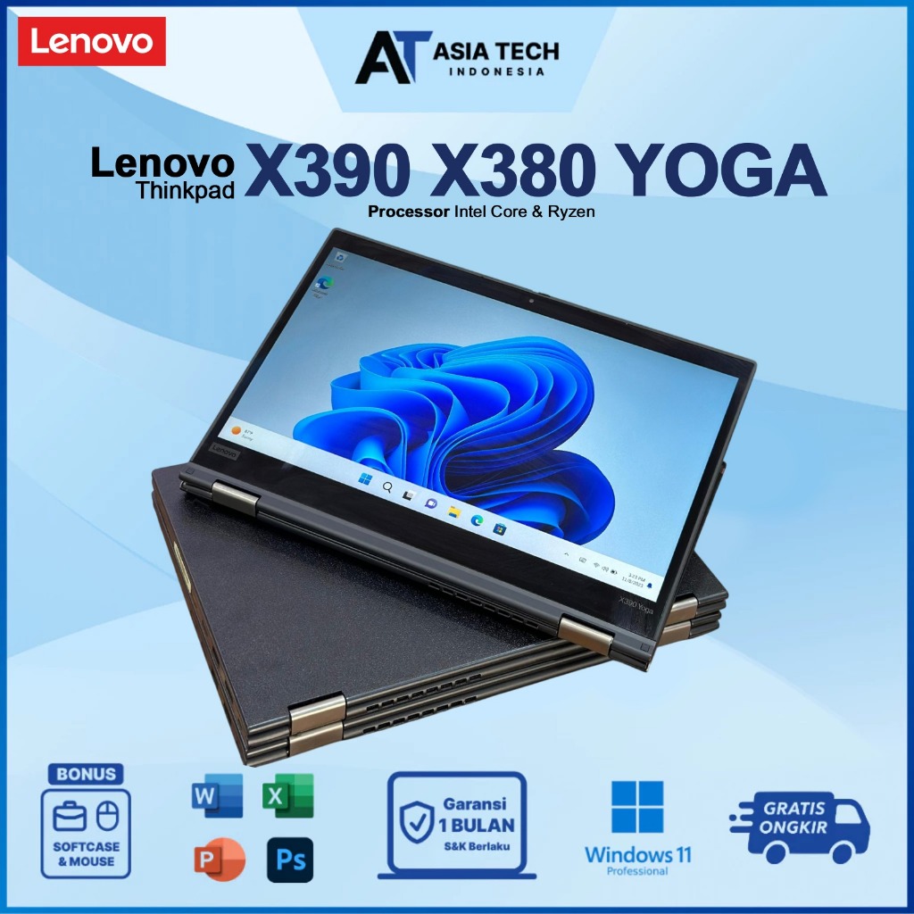 Lenovo Thinkpad X390 / X380 Yoga Core I7 | I5 Gen 8 RAM SSD BERKUALITASSS