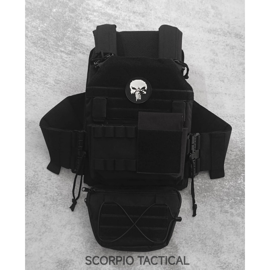 Body Vest Tactical Black Warior Gen 2 Hitam/Body Vest TNI Polri