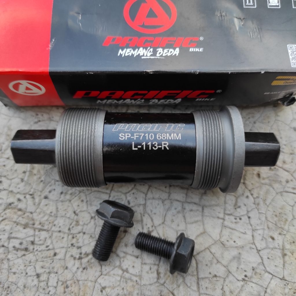BB Bottom Bracket Pacific Lebar 113 Model Crank Kotak As Tengah 113mm